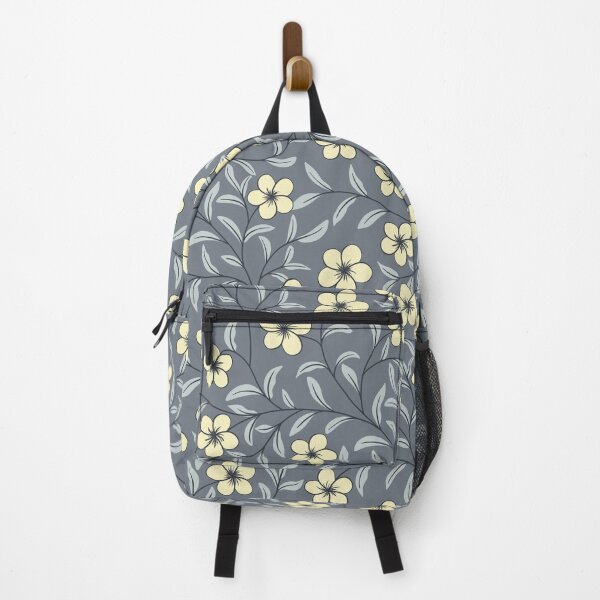 Item preview, Delicate Floral-Soft Yellow on Slate Blue designed and sold by artistmaria.