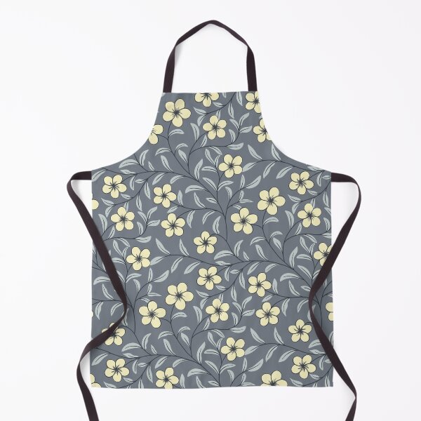 Item preview, Delicate Floral-Soft Yellow on Slate Blue designed and sold by artistmaria.