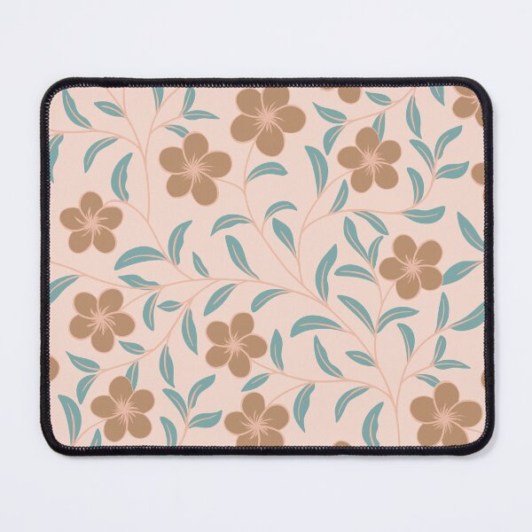 Item preview, Delicate Floral-Warm Taupe on Peach Pink designed and sold by artistmaria.