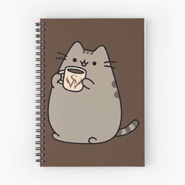 Item preview, Cute cat drinking coffee designed and sold by snoWorkshop.