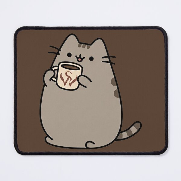 Item preview, Cute cat drinking coffee designed and sold by snoWorkshop.