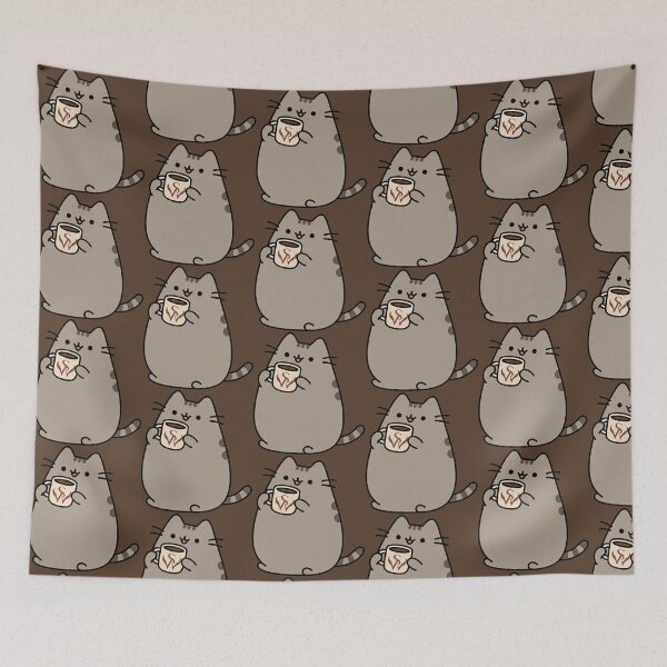Item preview, Cute cat drinking coffee designed and sold by snoWorkshop.
