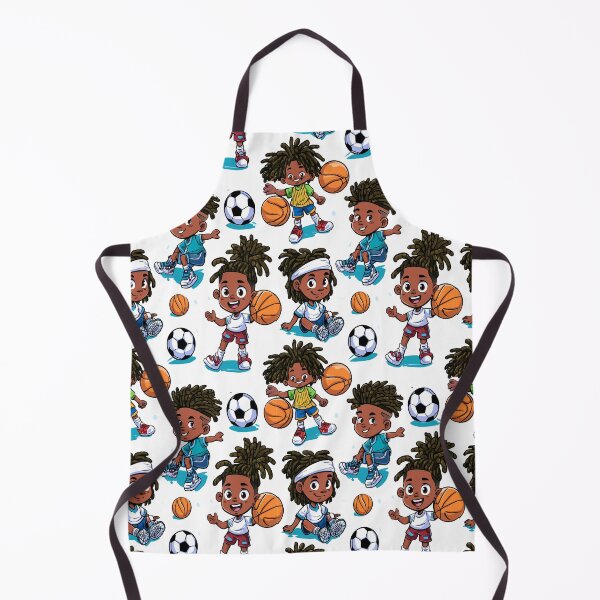 Item preview, Athletic Boys Sports And Locs Print Pattern designed and sold by RichardRags.