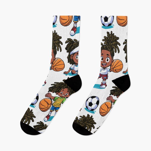 Item preview, Athletic Boys Sports And Locs Print Pattern designed and sold by RichardRags.