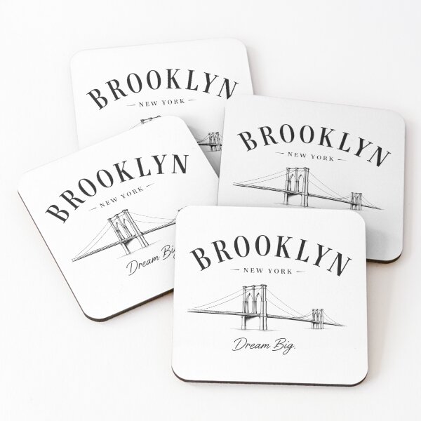 Item preview, Brooklyn Bridge Minimalist T-Shirt | Dream Big New York Vintage Graphic designed and sold by LoppiPrintShop.