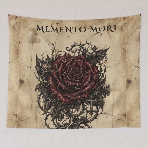 Item preview, Memento Mori Rose of Thorns and Skulls designed and sold by IdeaSmith.