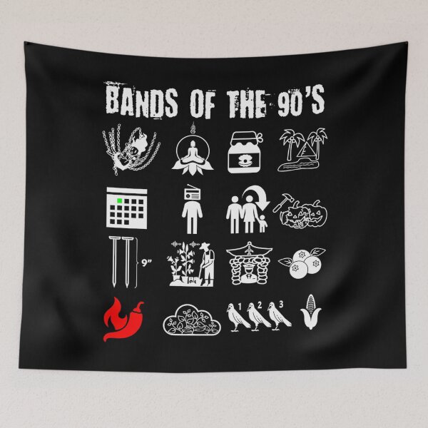 Item preview, Nerdy Iconic Alternative Rock Bands Of The 90S designed and sold by berianebadi.