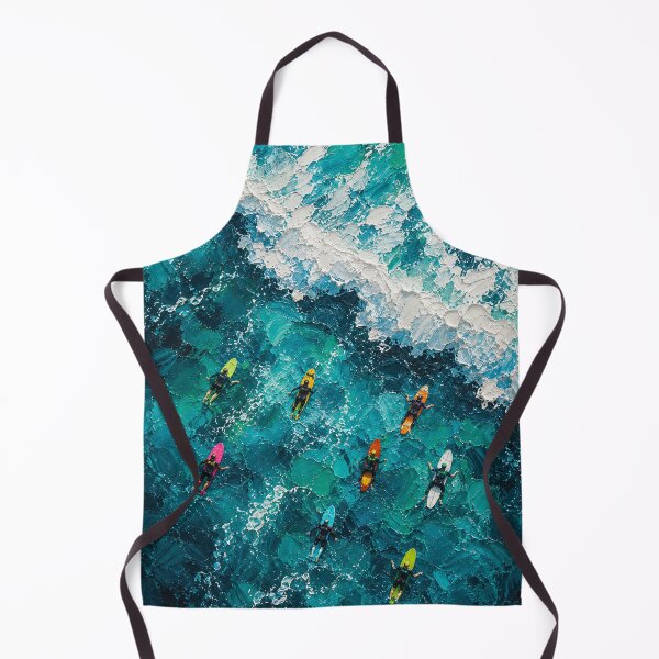 Item preview, Surfers in a textured ocean scene designed and sold by terrelldonald.