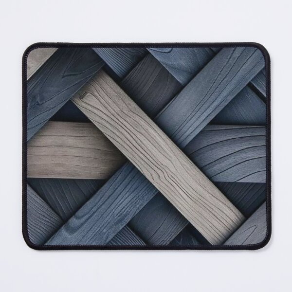 Item preview, Woven Wooden Planks Texture Interlocking Dark Grey and Beige Wood Pattern designed and sold by LYAN-STORE.