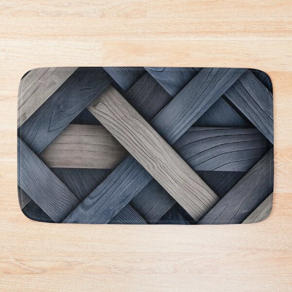 Item preview, Woven Wooden Planks Texture Interlocking Dark Grey and Beige Wood Pattern designed and sold by LYAN-STORE.