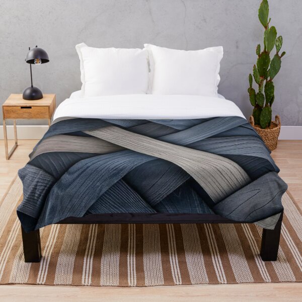 Item preview, Woven Wooden Planks Texture Interlocking Dark Grey and Beige Wood Pattern designed and sold by LYAN-STORE.