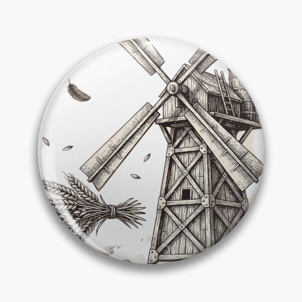 Item preview, Vintage Farm Windmill T-Shirt | Agricultural Machinery Design designed and sold by Mahilis.