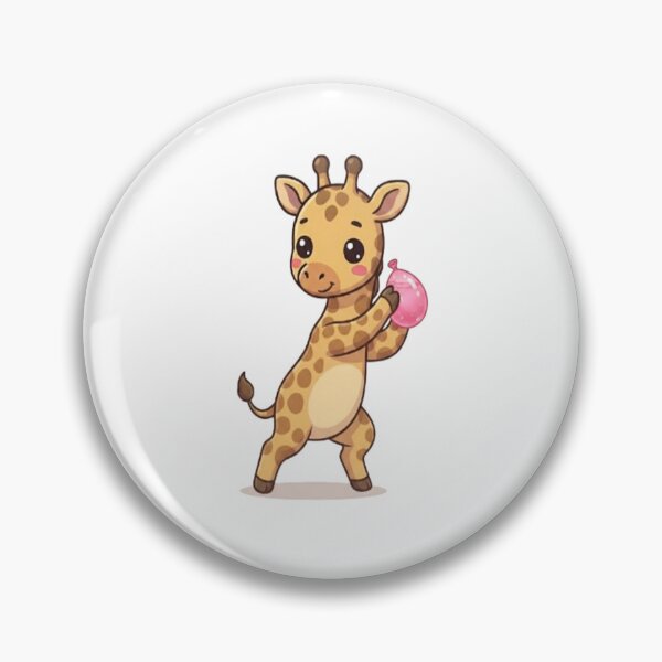 Item preview, Cute Giraffe Holding Water Balloon designed and sold by Ella_Sketch.