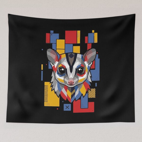 Item preview, Funny Sugar Glider Colorful Blocks Geometric Art Boys Girls Kids designed and sold by FurryHavenPH.