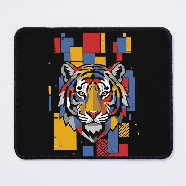 Item preview, Funny Tiger Colorful Blocks Geometric Art Boys Girls Kids designed and sold by FurryHavenPH.