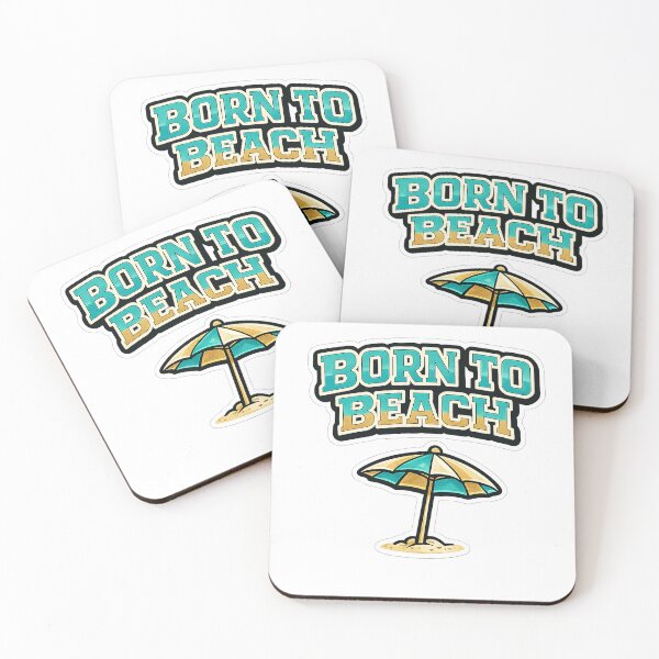 Item preview, Born to Beach Retro Beach Umbrella Design designed and sold by EastEndTownie.