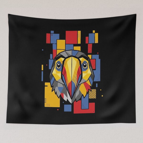 Item preview, Funny Toucan Colorful Blocks Geometric Art Boys Girls Kids designed and sold by FurryHavenPH.