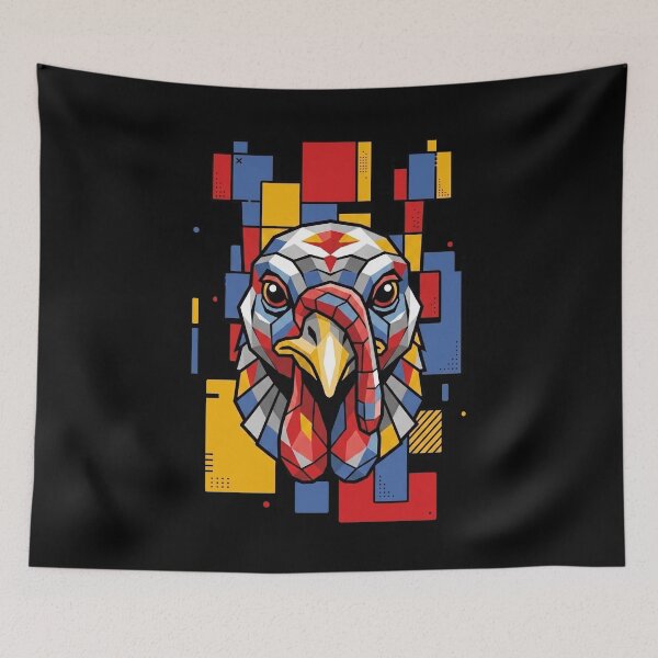 Item preview, Funny Turkey Colorful Blocks Geometric Art Boys Girls Kids designed and sold by FurryHavenPH.