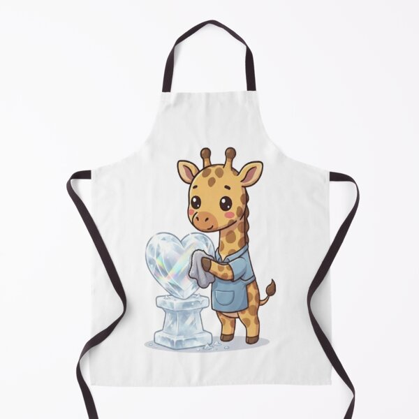 Item preview, Cute Giraffe Polishing Ice Sculpture designed and sold by Ella_Sketch.