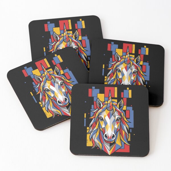 Item preview, Funny Unicorn Colorful Blocks Geometric Art Boys Girls Kids designed and sold by FurryHavenPH.