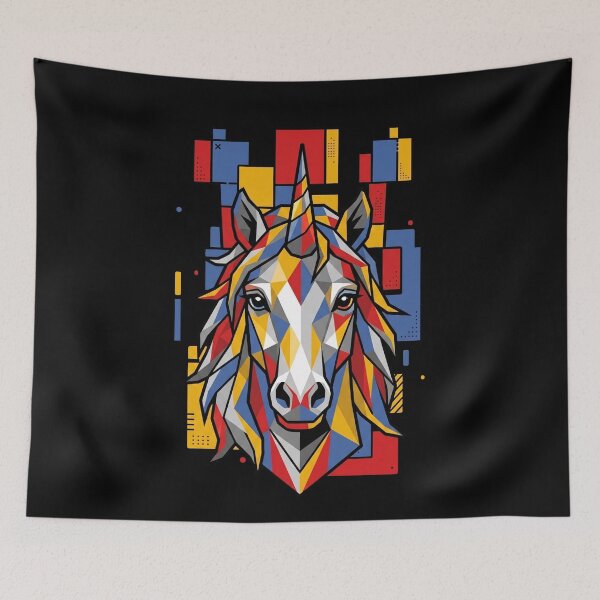 Item preview, Funny Unicorn Colorful Blocks Geometric Art Boys Girls Kids designed and sold by FurryHavenPH.