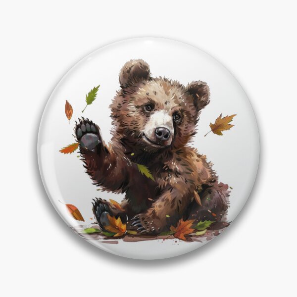 Item preview, Bear Cub | Cute Woodland Animal Watercolor Art designed and sold by Mandayartstudio.