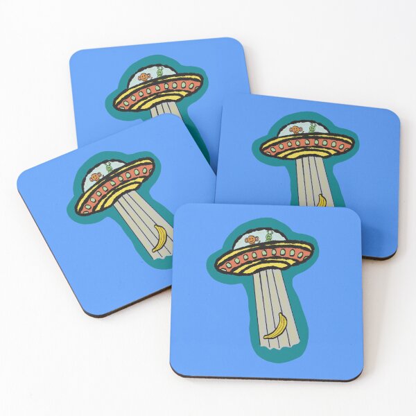 Item preview, UFO with a monkey and an alien V2 designed and sold by SombreroDoodles.