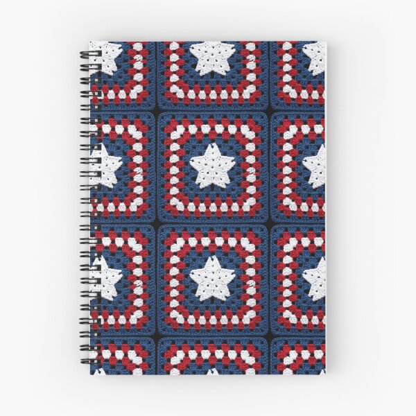 Item preview, Crochet Granny Square Star Patriotic Blue Red designed and sold by paldronma.