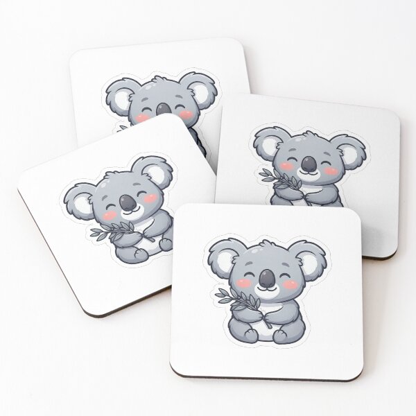 Item preview, Cute Little Koala Holding Eucalyptus Leaves designed and sold by Owcomm.
