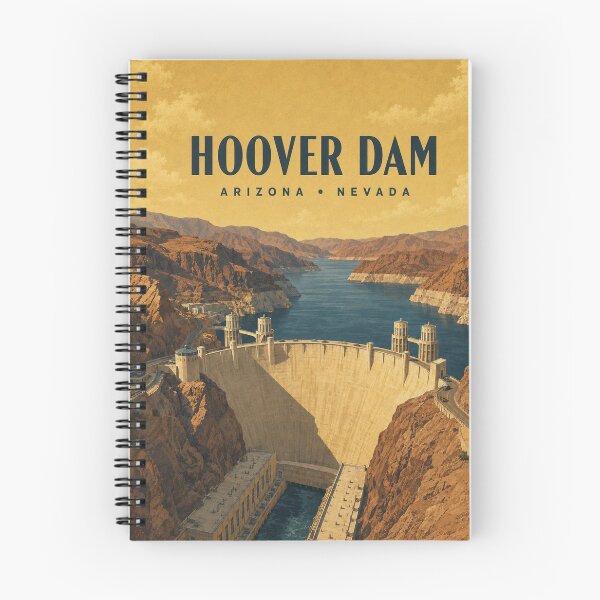 Item preview, Hoover Dam Arizona Nevada Retro Travel Poster – American Southwest Wall Art designed and sold by PopChaosStudio.