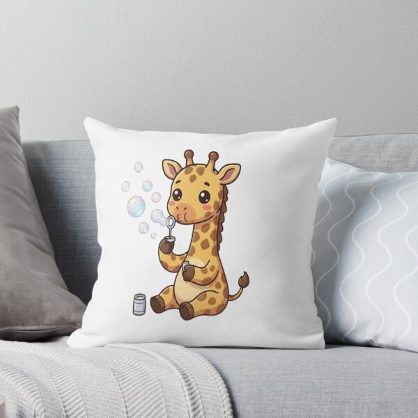 Item preview, Cute Giraffe Blowing Soap Bubbles designed and sold by Ella_Sketch.