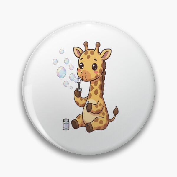 Item preview, Cute Giraffe Blowing Soap Bubbles designed and sold by Ella_Sketch.