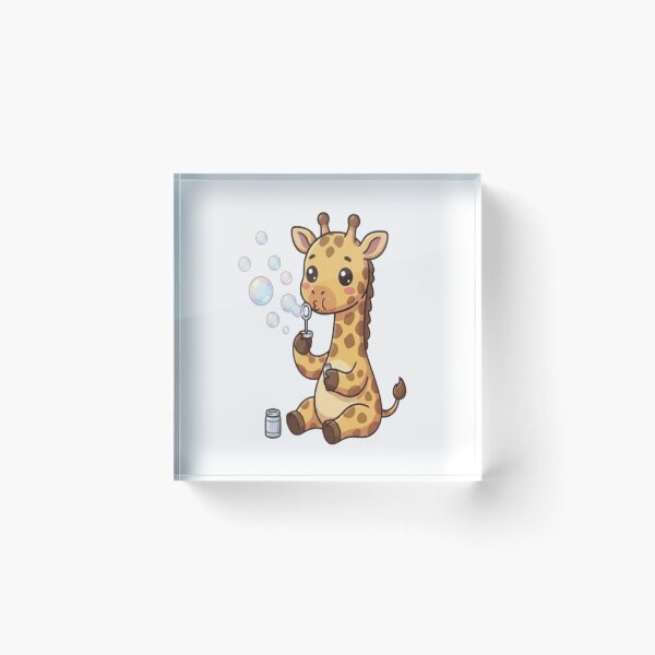 Item preview, Cute Giraffe Blowing Soap Bubbles designed and sold by Ella_Sketch.