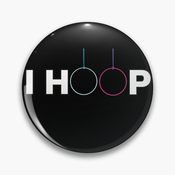 Item preview, I HOOP | Minimalist Aerial Hoop Typography designed and sold by Becky-Poppins.