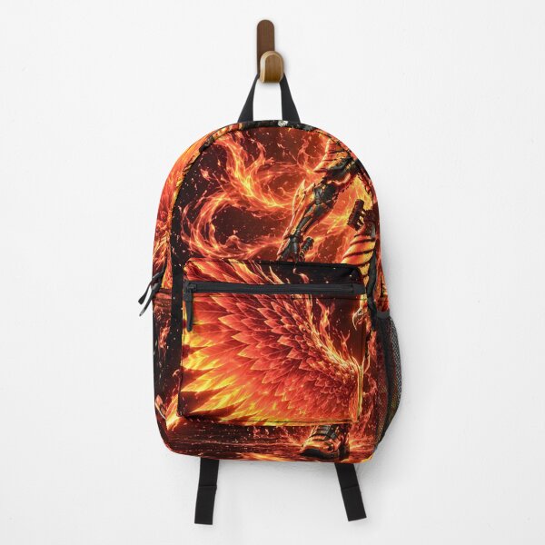 Item preview, Cyber Phoenix Samurai – Futuristic Japanese Warrior with Flaming Energy Sword | Cyberpunk Sci-Fi Art Print designed and sold by lavanya11.