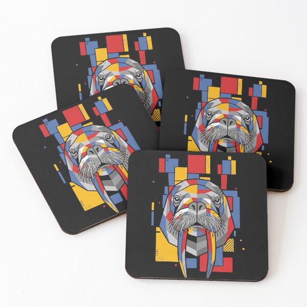 Item preview, Funny Walrus Colorful Blocks Geometric Art Boys Girls Kids designed and sold by FurryHavenPH.