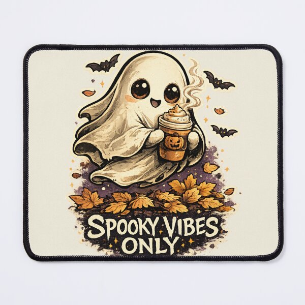 Item preview, Spooky Vibes Only Cute Ghost Pumpkin Spice – Halloween Fall Kawaii Gothic Gift designed and sold by SanaCreation13.