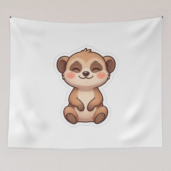Item preview, Cute Little Meerkat Animal Cartoon Character designed and sold by Owcomm.