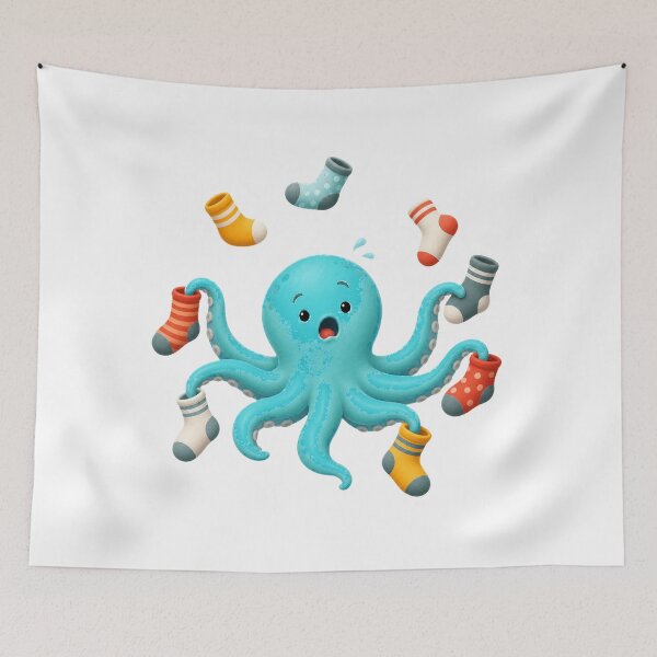 Item preview, Octopus Sorting Too Many Socks designed and sold by Idans.