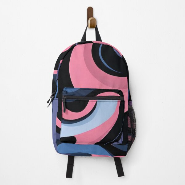Item preview, Abstract Liquid Swirl Pattern Pink Blue Wavy Lines Retro Groovy Print designed and sold by LYAN-STORE.