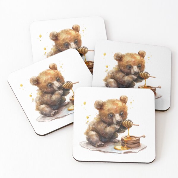Item preview, Bear Cub | Cute Woodland Animal Watercolor Art designed and sold by Mandayartstudio.