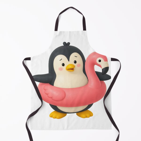 Item preview, Penguin in Flamingo Swim Ring designed and sold by Idans.