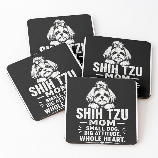 Item preview, Shih Tzu Mom Small Dog Big Attitude Whole Heart Funny Dog Owner Gift designed and sold by FurryPrintLab-FurryPrintLabDesign.
