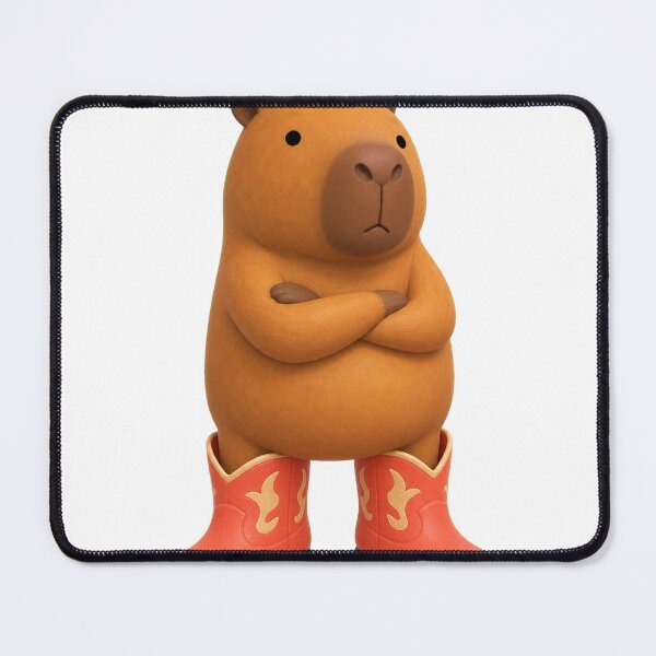Item preview, Capybara Cowboy in Red Boots designed and sold by Idans.