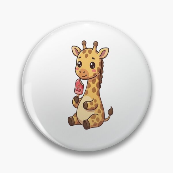 Item preview, Cute Giraffe Eating Cherry Popsicle designed and sold by Ella_Sketch.