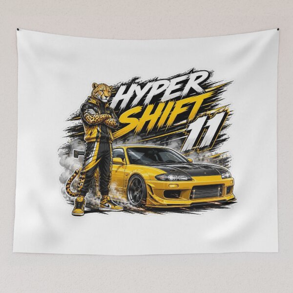 Item preview, Hyper Shift Racing Graphic | JDM Drift Car PNG | Turbo Streetwear Design | Japanese Sports Car Sticker designed and sold by Stylestickers55.