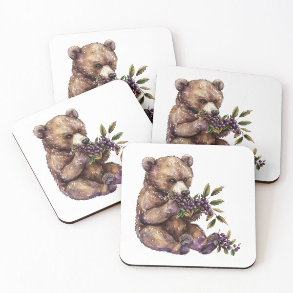 Item preview, Bear Cub | Cute Woodland Animal Watercolor Art designed and sold by Mandayartstudio.