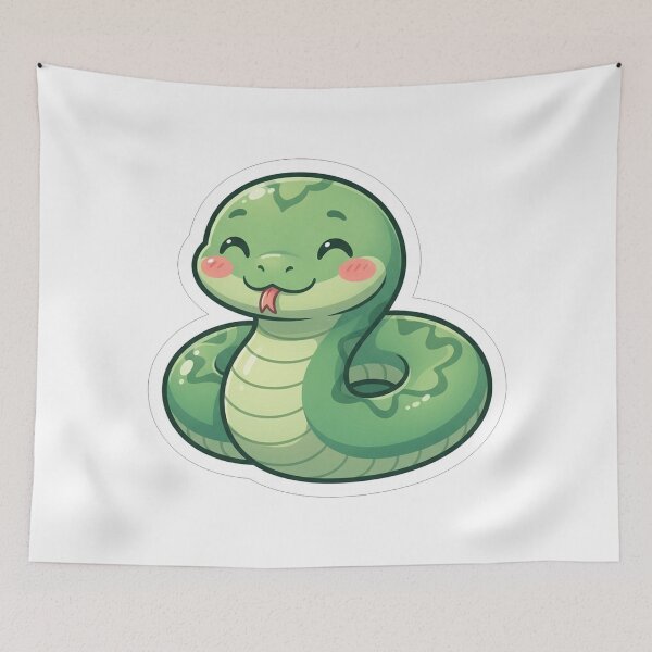 Item preview, Cute Green Little Snake Animal Cartoon designed and sold by Owcomm.