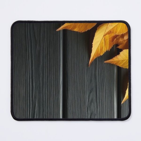 Item preview, Autumn Yellow Leaves on Dark Wood Background Fall Foliage Frame Print designed and sold by LYAN-STORE.