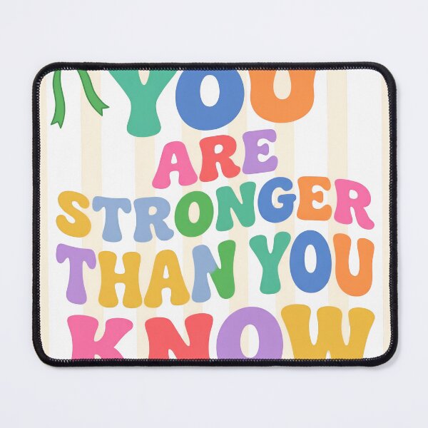 Item preview, You Are Stronger Than You Know Retro Colorful Typography | Positive Motivational Quote Shirt designed and sold by GracePixelArt.